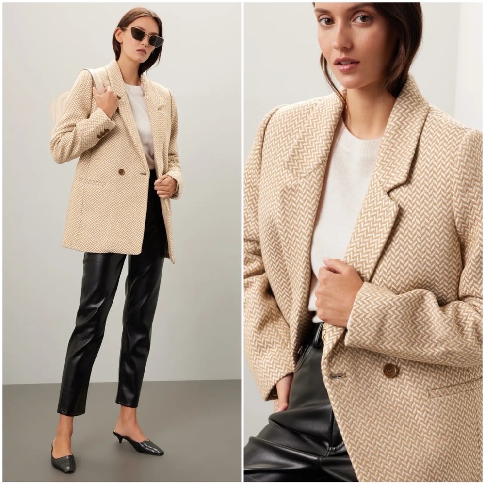 $450 NWT ANINE BING FISHBONE BLAZER VINCE NEIMAN MARCUS LACADEMIE REVOLVE SUIT